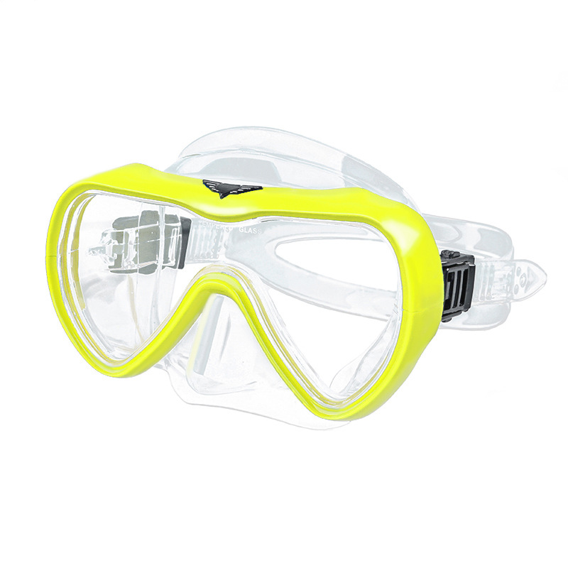 Fabricante de adultos de una sola lente anti-niebla película de vidrio templado de silicona líquida máscara de buceo gafas de buceo profundo