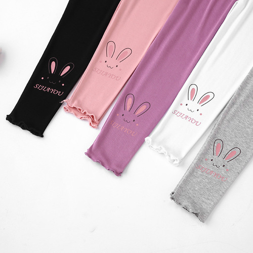 Summer girls' leggings children's outerwear modal pants for girls children's leggings summer thin version