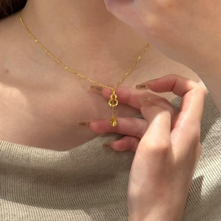 新中式葫芦项链流苏女轻奢小众高级感设计精致百搭时尚锁骨链配饰
