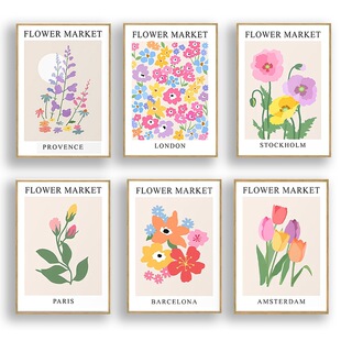 Small Fresh Flower Plant Decorative Painting Modern Simple Living Room Background Wall Decorative Hanging Painting Core Foreign Trade Explosions