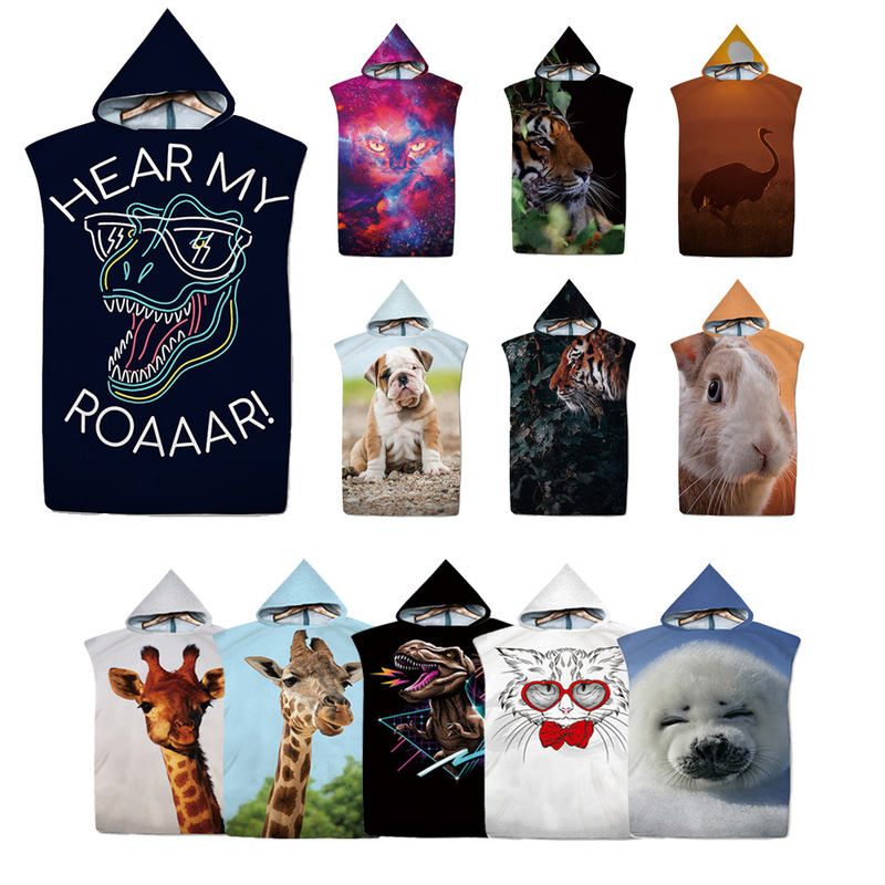 Factory for surf cloak quick-drying hooded cloak surfing beach towel towel mobile changing room Factory for surf cloak quick-drying hooded cloak surfing beach towel towel mobile changing room
