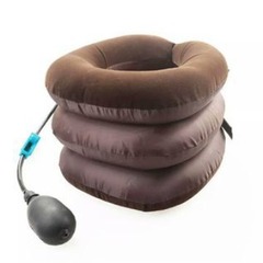 Factory Wholesale Cervical Traction Instrument Home Inflatable Pillow With Thick Inner Core Flocked Fabric