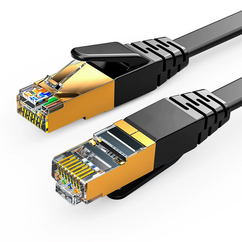 Cat7 класс 7 сверхскоростной 10 Гбит/с плоский сетевой кабель 8-ядерная безкислородная медь экранированный сетевой кабель компьютерный переходник сетевой кабель кабель соединения