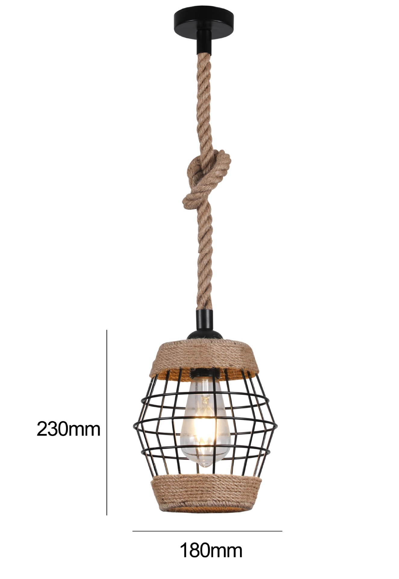 Exclusividad transfronteriza, estilo industrial retro, personalidad, restaurante, cafetería, tienda de té con leche, barra de bar, cuerda de cáñamo, candelabro creativo