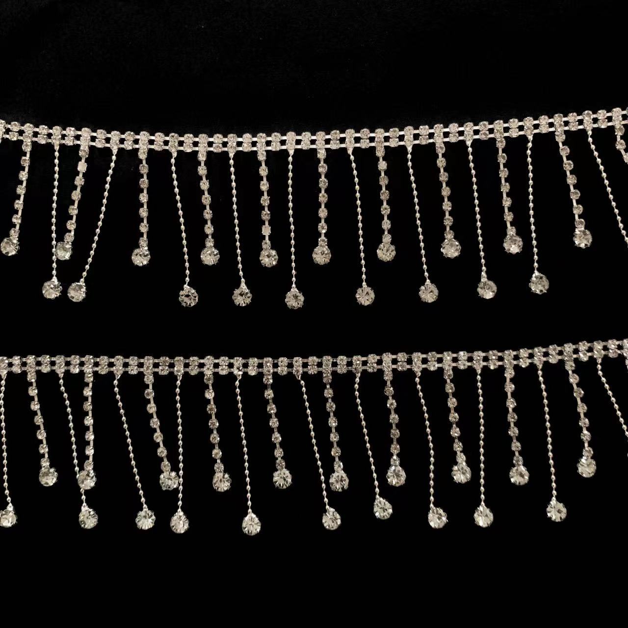 Venta caliente de fábrica rhinestone borla cintura cadena Código de la cadena de equipaje superior accesorios DIY accesorios de ropa colgante de la cadena