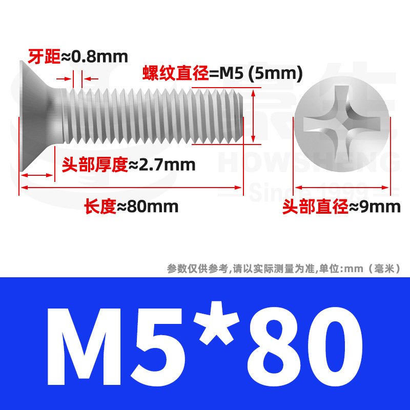 304ステンレスネジのネジの十字溝の平頭のネジのKMの機械の糸の小さいネジのm 2m 3m 4m 5m 6|undefined