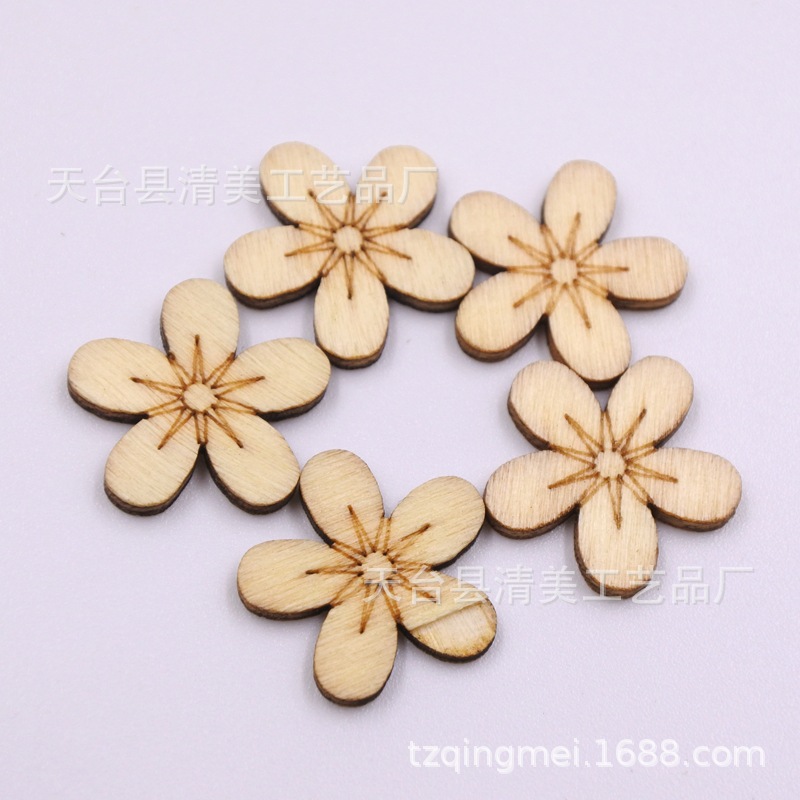 15mm tronco nuevo botón de flor de cinco ciruelas 2mm de espesor DIY hermosa decoración para niños 100 piezas por paquete