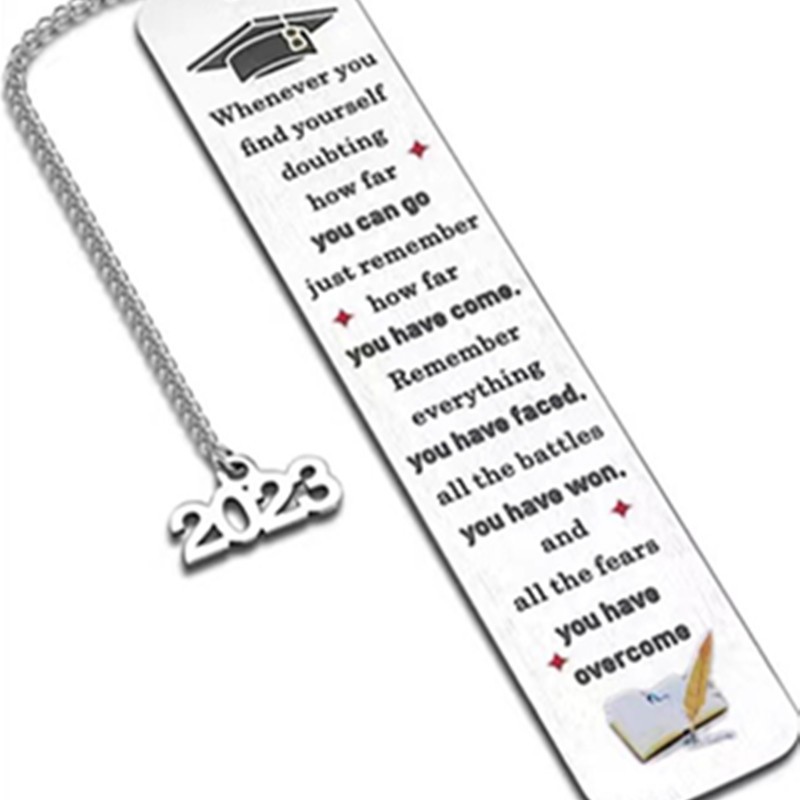 2023 nuevo color de acero inoxidable marcador doctor Cap graduación temporada regalo del día del maestro color de impresión de metal marcador