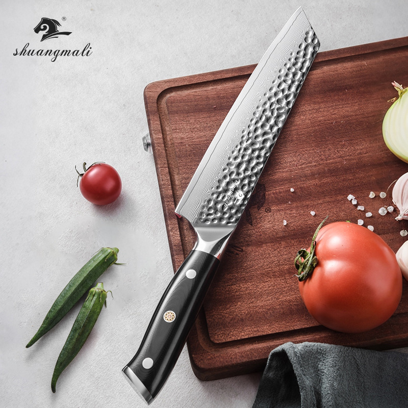 Cuchillo de pago de corte de Damasco de 67 capas, corte transfronterizo de carne y verduras, cuchillo de chef, cuchillo de cocina de acero afilado con alto contenido de carbono