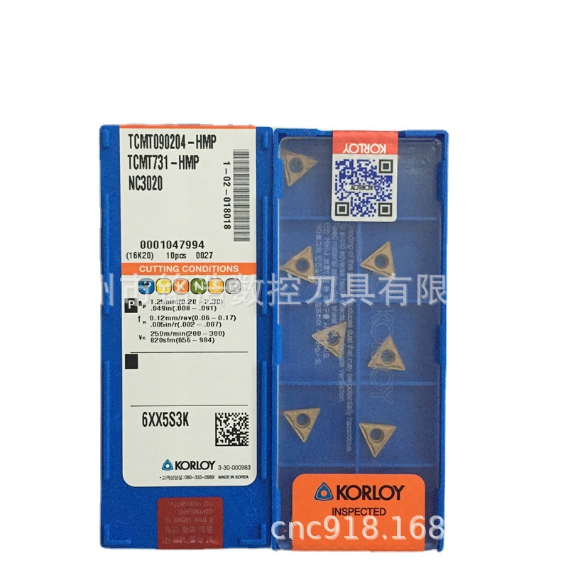 KORLOY克劳伊三角形车削刀片TCMT090204-HMP NC3020高耐数控刀具