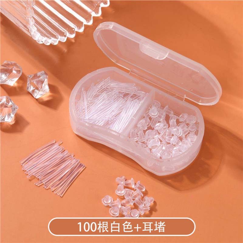 樹脂の耳の穴のピアスの耳の棒は打ったばかりの新しい塞ぎ防止の女性の見えない透明に適しています。|undefined