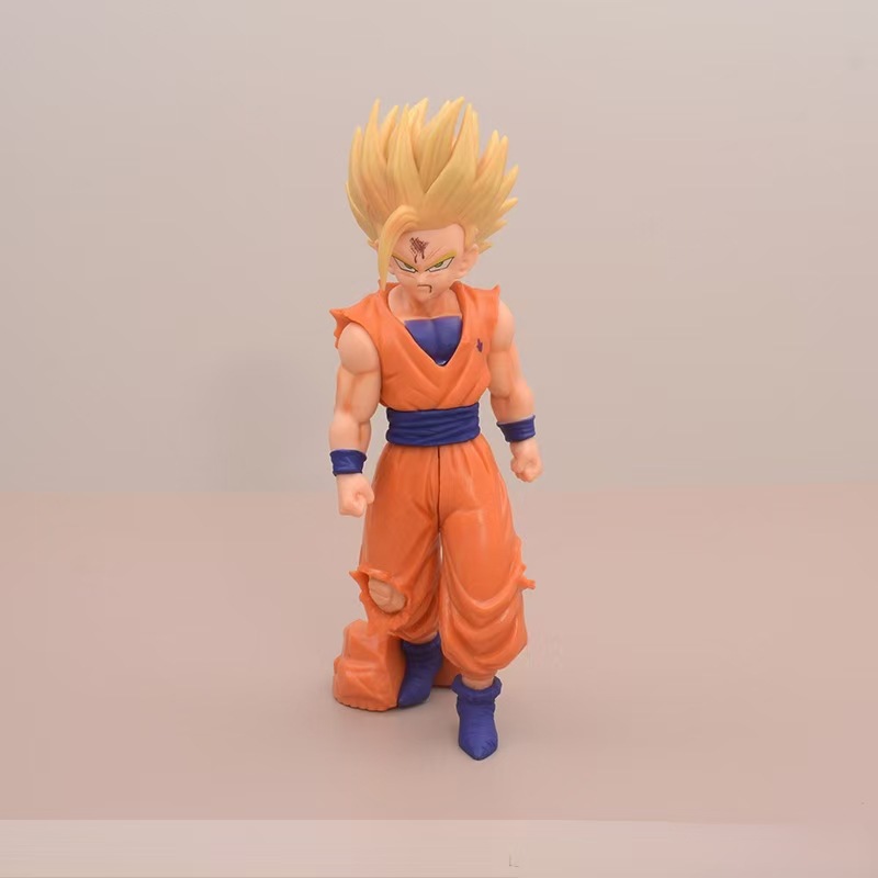 애니메이션 드래곤 볼 핸드 헬드 슈퍼 매치 SUN WUFAN 전투 손상 SAIYAN SUN WUKONG 인형 장식 박스 모델
