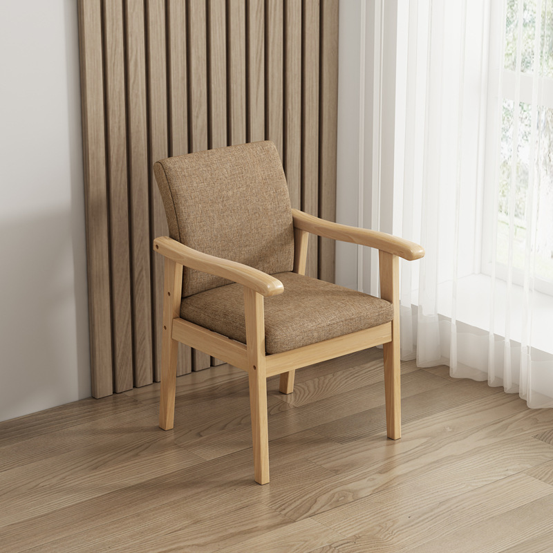 Madera maciza nórdica solo sofá silla respaldo balcón mesa de té silla casa ocio Oficina silla combinación traje