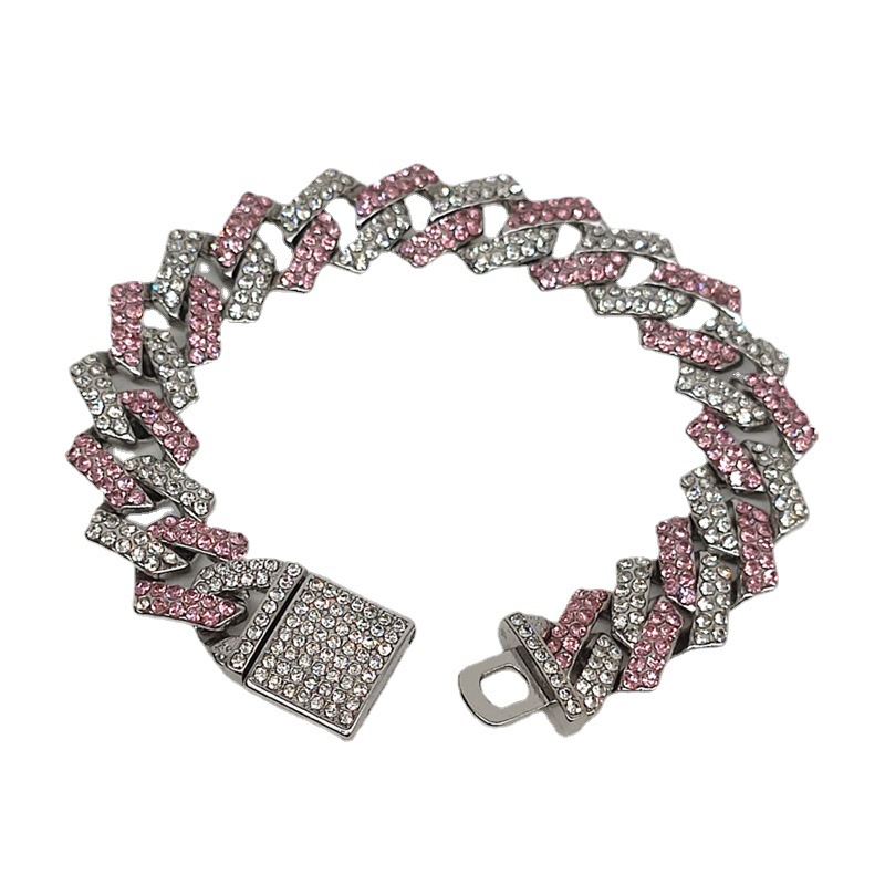 15mm flip farbige kubanische Kette modische und coole Männer voller Diamant_voghion.com