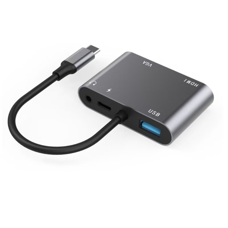 Wholesale Type-C to hdmi vga USB dp audio five-in-one adapter for computer and mobile phones