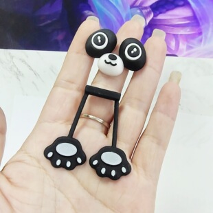 Factory wholesale soft rubber animal eyes feet series semi-finished accessories accessories wool ball with decorative accessories