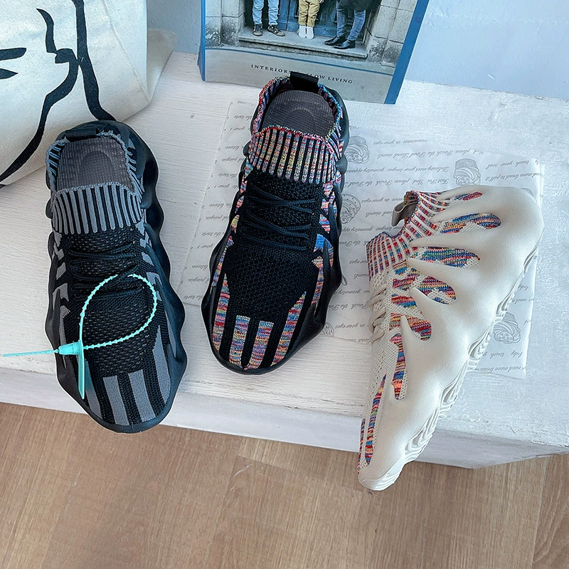 Новинка лета 2024: женские спортивные кроссовки Octopus, дышащие сетчатые кроссовки из ткани Flyknit, повседневные туфли на мягкой подошве