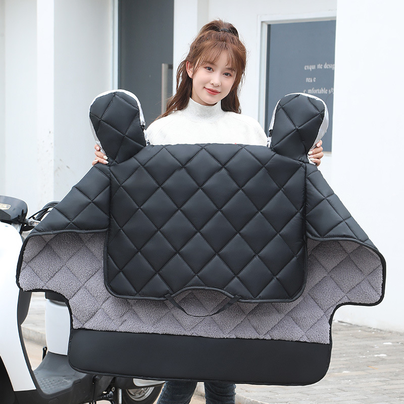 Electric vehicle black Wind is winter winter Plush thickening waterproof small-scale a storage battery car Adidas currency Windshield