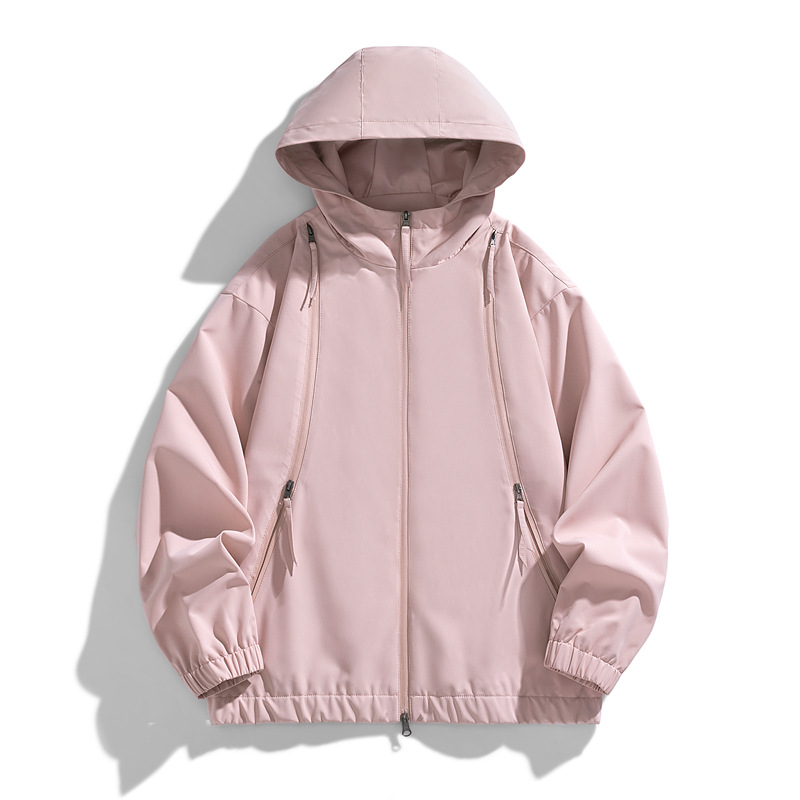Hombres al aire libre ropa de asalto primavera y otoño 2024 estilo americano chaqueta delgada de arroz de goma deportiva chaqueta a prueba de viento