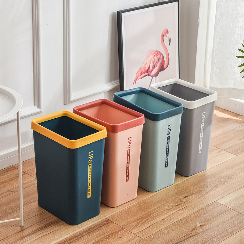 Household Creative Living Room Kitchen Trash Bin Small Toilet Bucket Paper Basket Toilet Waste Paper Bucket Laped Large Garbage Drawer Household Creative Living Room Kitchen Trash Bin Small Toilet Bucket Paper Basket Toilet Waste Paper Bucket Laped Large Garbage Drawer