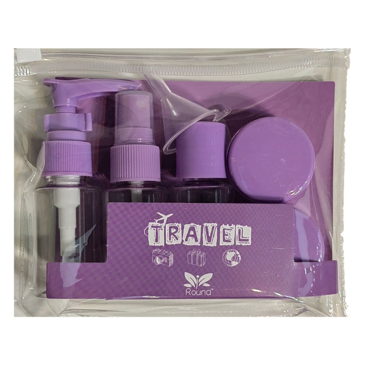 WesuncoRouna viaje subembotellado cosmético subembotellado conjunto botella de spray botella de loción botella vacía caja de embalaje