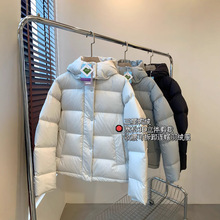 L家同款 三星安心羽绒立裁三防面料可拆卸连帽收腰羽绒服冬603485