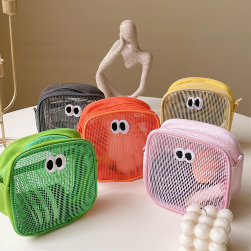 Doudouyan mesh cosmetic bag storage bag student three-dimensional large-capacity toiletry bag travel digital sundries storage bag
