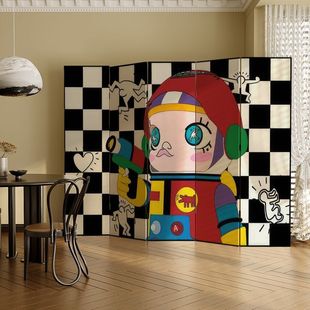 Modern Simple Living Room Sofa Background Wall Cartoon Characters Shelter Living Room Bedroom French Style Retro Bezel for Home