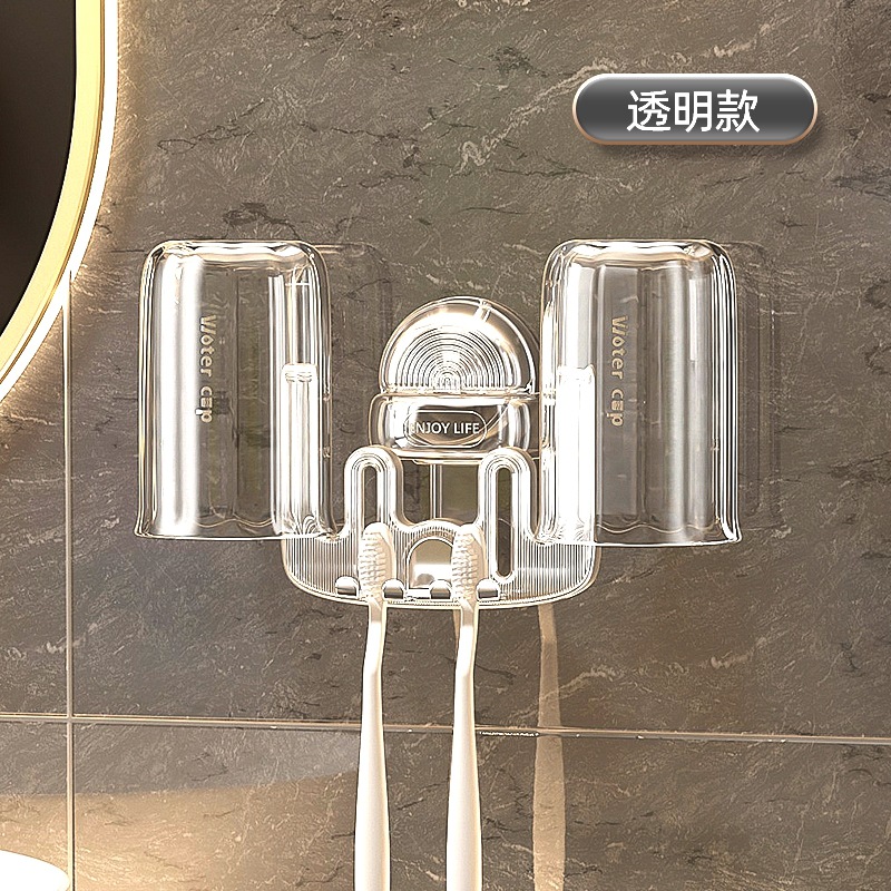 Strap cepillo de dientes sin perforación cepillo de dientes eléctrico taza de enjuague de boca para la familia aparatos dentales pareja cepillo de dientes percha de taza