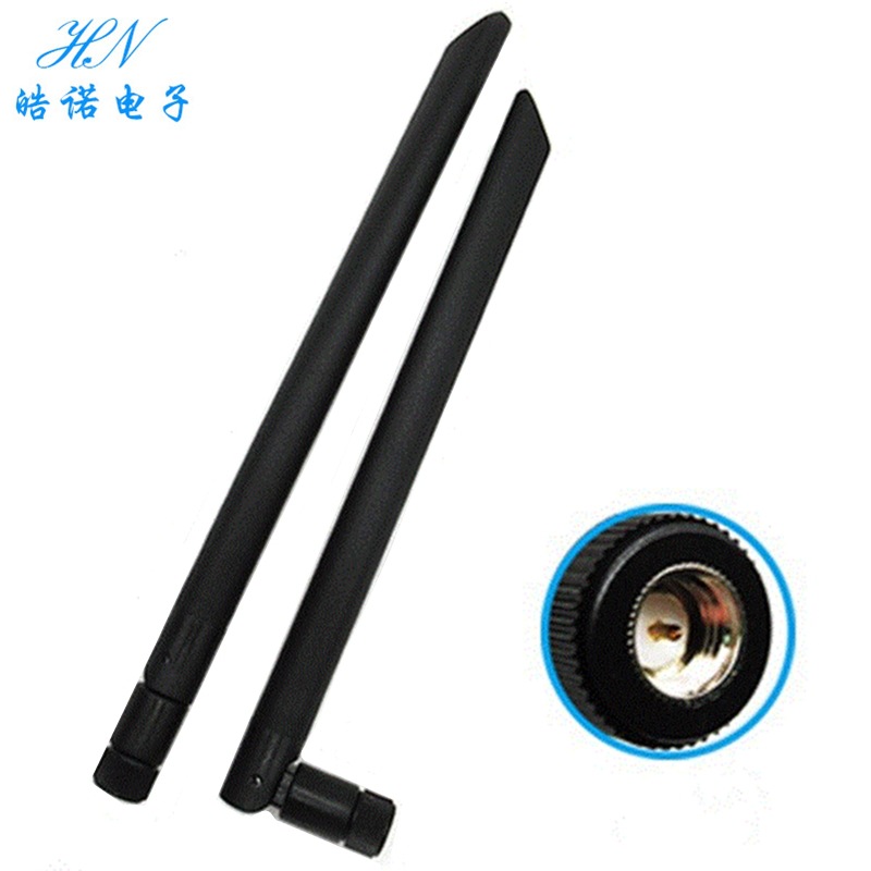 2.4G 5.8g双频外置WIFI蓝牙全向天线5G高增益胶棒可折叠天线SMA头