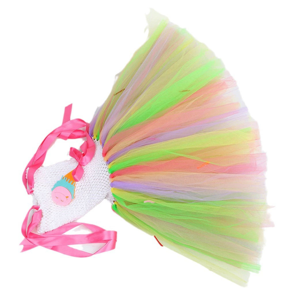 Children's fruit rainbow evening dress, for import