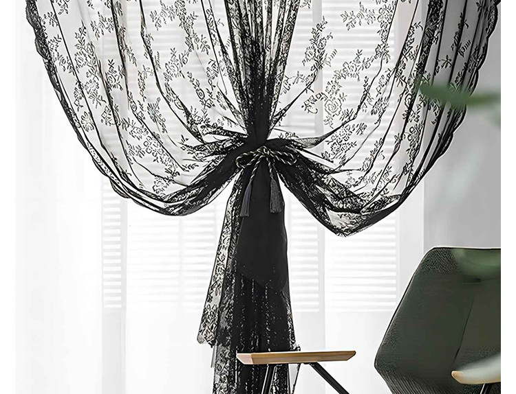 Black Lace Curtain 5