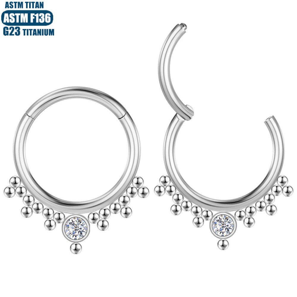 Labret piercing jewelry detail image