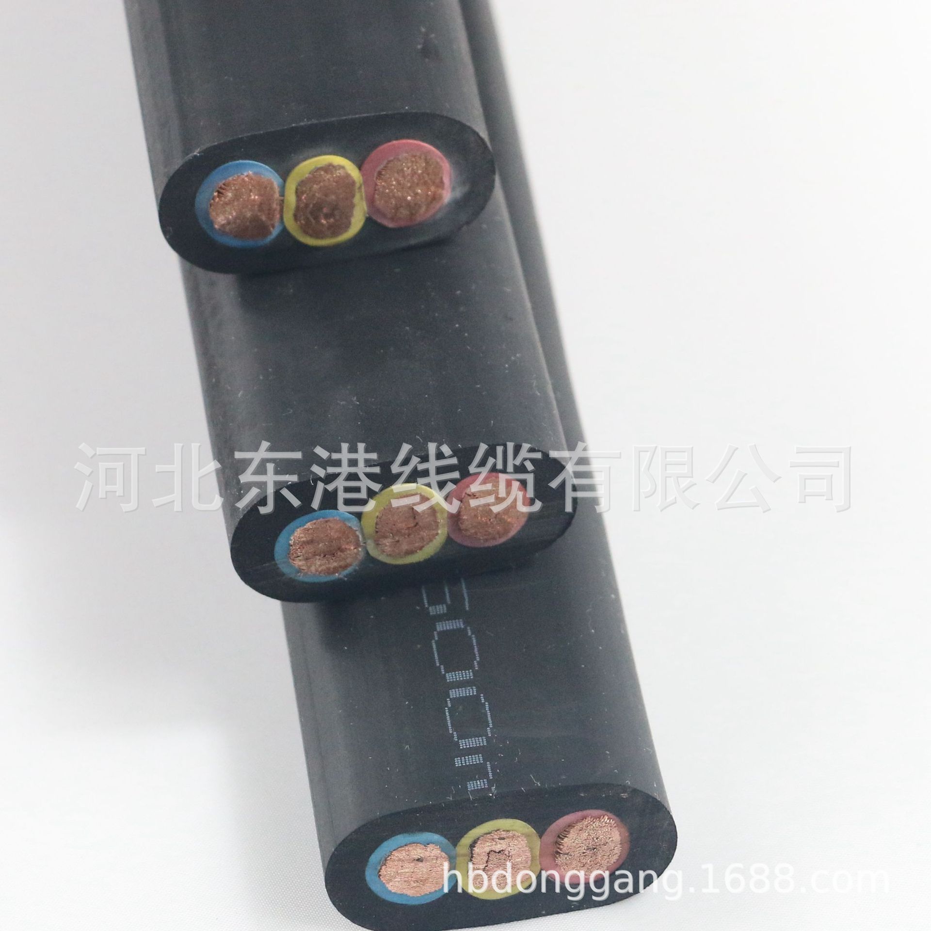 东港电缆加工生产扁平橡胶潜水泵线防水线3*10