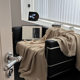 Cotton Four-Layer Gauze Blanket Cotton Simple Soft Breathable Lunch Break Blanket Maillard Color Office Air-conditioning Blanket