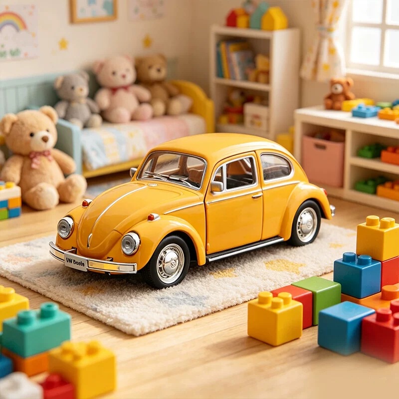 Retro Volkswagen Beetle Nostalgic Vintage Collectible Car Model Ornament Simulation Alloy Toy Car for Children Boys Retro Volkswagen Beetle Nostalgic Vintage Collectible Car Model Ornament Simulation Alloy Toy Car for Children Boys