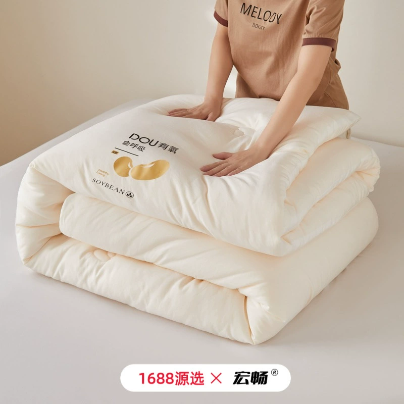 Class A aerobic soy fiber quilt is skin-friendly, washable autumn and winter quilt, thickened soft quilt, spring autumn quilt and winter quilt