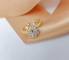 轉轉龍戒指女金色網紅生肖本命年氣質個性耳飾女小巧可愛復古戒指