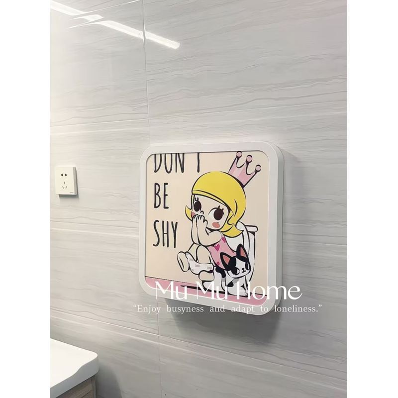 可爱猫咪浴室收纳置物架洗澡放衣服卫生间洗手间壁画折叠包邮批发|undefined