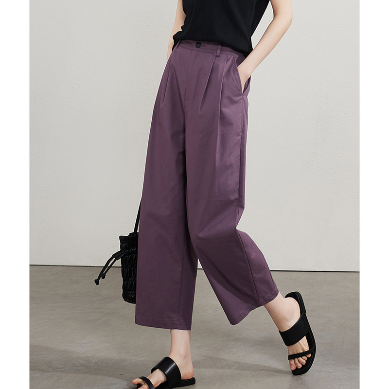 Counter Quality 2025 New Summer Style Loose Slimming Look High Waist Work Clothing Nine-Point Casual Wide Leg Pants Balloon Pants for Women