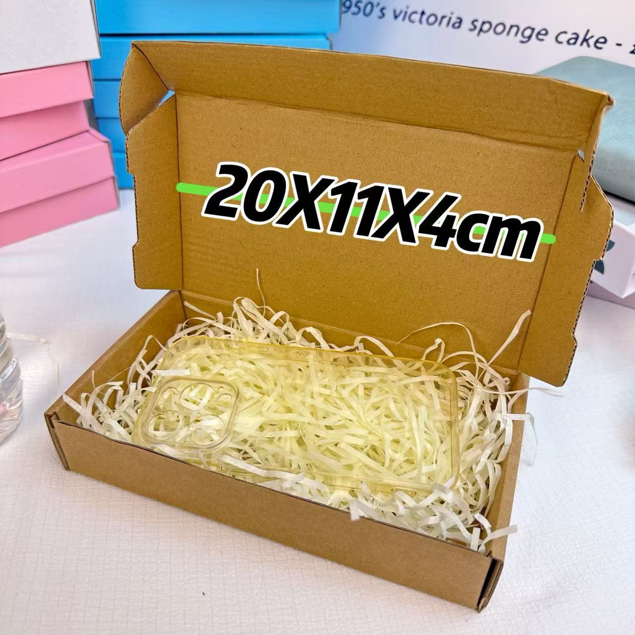 Tarjeta de tarjeta Kraft Aircraft Box tarjeta pequeña caja de embalaje avanzada caja de entrega grande caja de regalo rectangular caja de papel