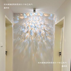 水の波紋スポットライト表面実装廊下通路寝室サンセットレッド雰囲気ライト埋め込みインターネット有名人のライブブロードキャストルーム背景ライト