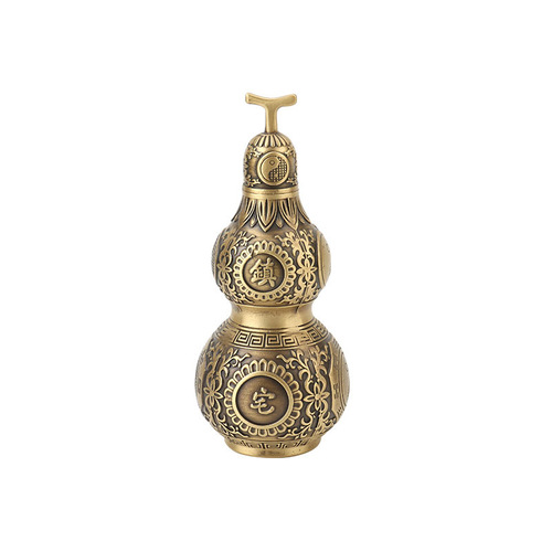 Manufacturer wholesale open lid copper gourd machine pressed gourd ornaments copperware crafts wholesale