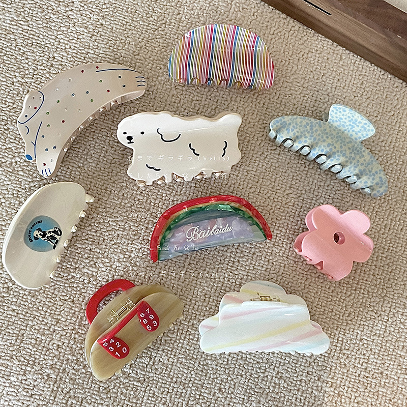 Lady Cartoon Acetic Acid Sheets Hair Claws display picture 1