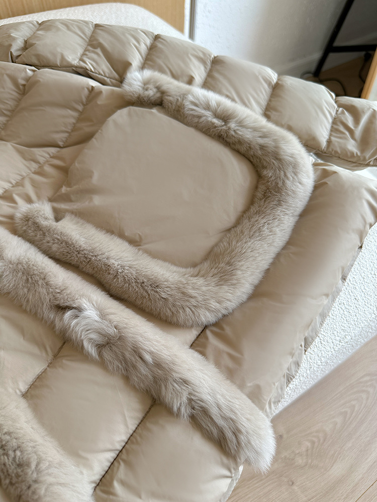 Women's Clothing Seto fur splicing short high end down jacket for women light and thin style atmospheric and elegant new Chinese style new winter_ipsvogv.com