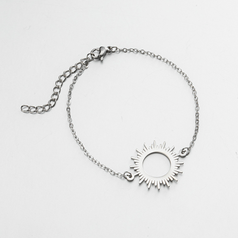 cable chain Chain Type 1 Piece Quantity PVD Coated Real Gold Plated Sun 201 Stainless Steel Fashion Waterproof Non Tarnish 201 Stainless Steel Bracelets