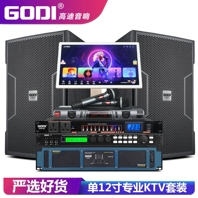 Профессиональная аудиосистема для караоке GODI, полный комплект с устройством выбора песен 12inch для домашней сцены, ресторана, бара, комплект динамиков KTV