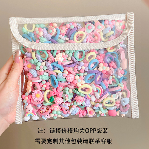 Hair tie for children, made of elastic, does not damage hair, Korean cartoon princess style, for girls, baby hair accessories