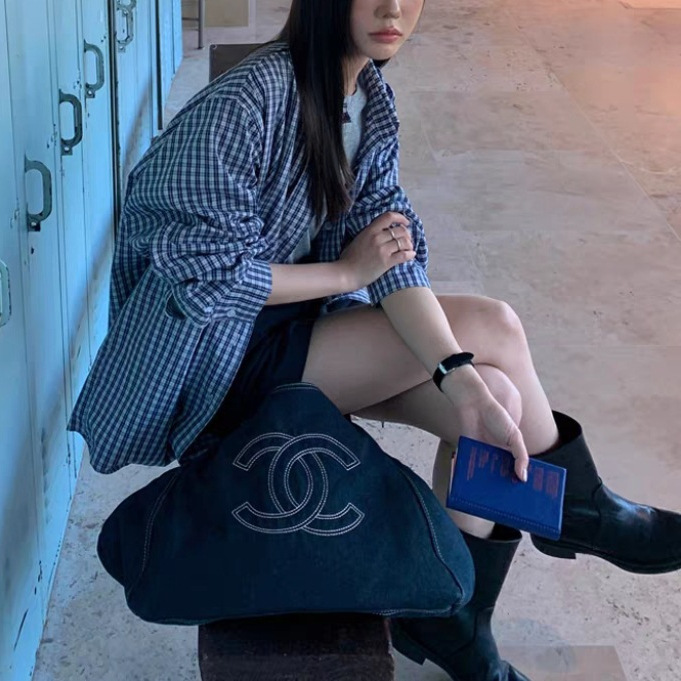 Halo Luu Blue Plaid Shirt Women's Summer New Top Loose Jacket Loose Design Sun Protection Shirt