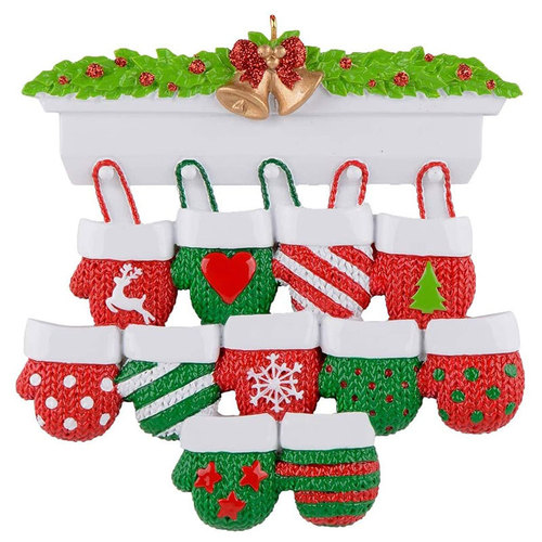 圣诞树树脂挂件装饰雪人圣诞手套DIY圣诞树吊件家庭装饰